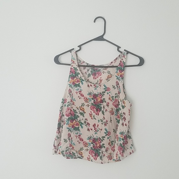 Poetry Floral Cropped Tank Top - Picture 1 of 3